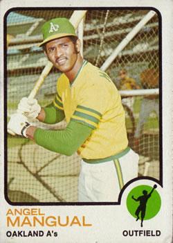 #625 Angel Mangual - Oakland Athletics - 1973 Topps Baseball