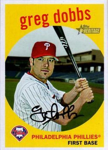 #625 Greg Dobbs - Philadelphia Phillies - 2008 Topps Heritage Baseball