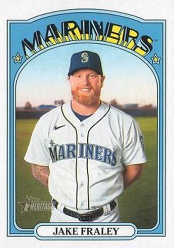 #625 Jake Fraley - Seattle Mariners - 2021 Topps Heritage Baseball