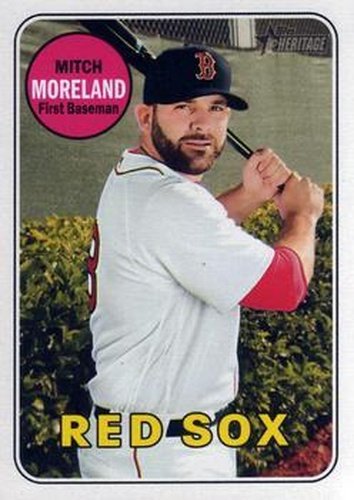 #625 Mitch Moreland - Boston Red Sox - 2018 Topps Heritage Baseball
