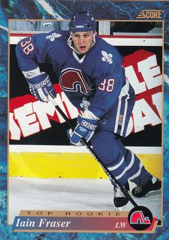 #625 Iain Fraser - Quebec Nordiques - 1993-94 Score Canadian Hockey