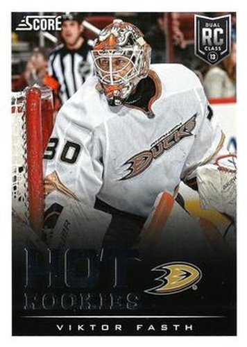 #625 Viktor Fasth - Anaheim Ducks - 2013-14 Score Hockey