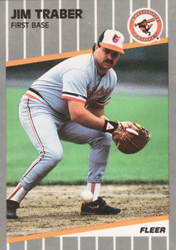 #625 Jim Traber - Baltimore Orioles - 1989 Fleer Baseball