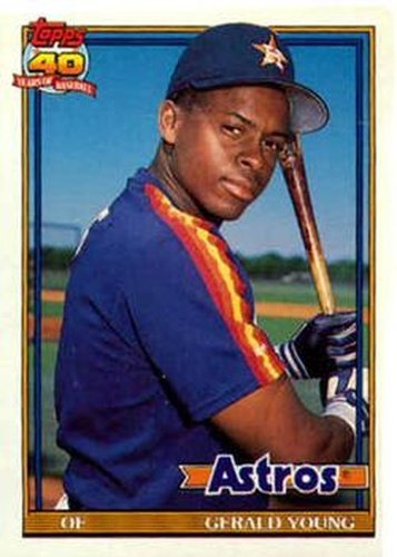 #626 Gerald Young - Houston Astros - 1991 Topps Baseball
