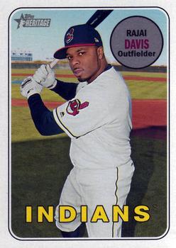 #626 Rajai Davis - Cleveland Indians - 2018 Topps Heritage Baseball