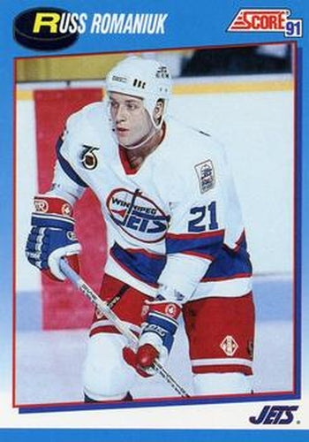 #627 Russ Romaniuk - Winnipeg Jets - 1991-92 Score Canadian Bilingual Hockey