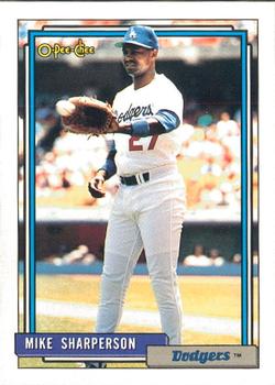 #627 Mike Sharperson - Los Angeles Dodgers - 1992 O-Pee-Chee Baseball