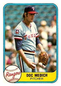 #627 Doc Medich - Texas Rangers - 1981 Fleer Baseball