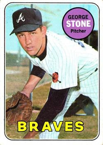 #627 George Stone - Atlanta Braves - 1969 Topps Baseball