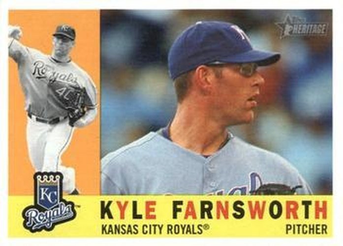 #627 Kyle Farnsworth - Kansas City Royals - 2009 Topps Heritage Baseball