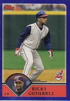 #627 Ricky Gutierrez - Cleveland Indians - 2003 Topps Baseball