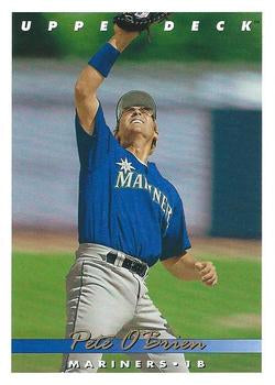 #627 Pete O'Brien - Seattle Mariners - 1993 Upper Deck Baseball