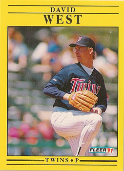 #627 David West - Minnesota Twins - 1991 Fleer Baseball