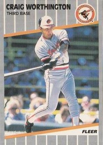 #627 Craig Worthington - Baltimore Orioles - 1989 Fleer Baseball