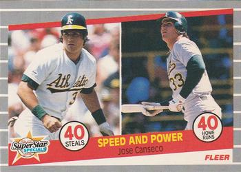 #628 Jose Canseco - Oakland Athletics - 1989 Fleer Baseball