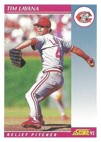 #628 Tim Layana - Cincinnati Reds - 1992 Score Baseball