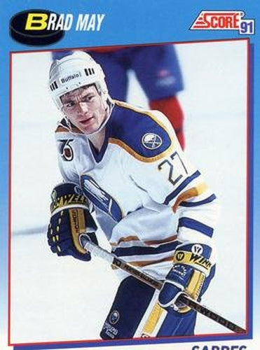 #628 Brad May - Buffalo Sabres - 1991-92 Score Canadian Bilingual Hockey