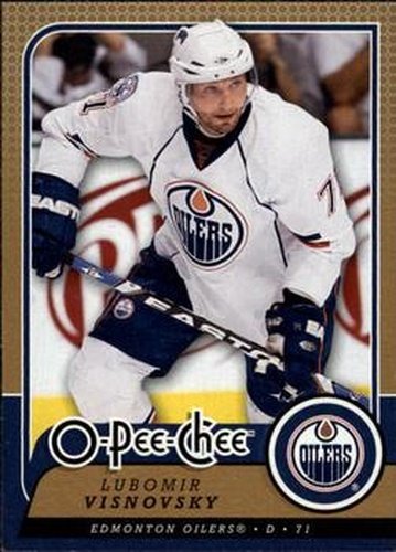 #628 Lubomir Visnovsky - Edmonton Oilers - 2008-09 O-Pee-Chee Hockey