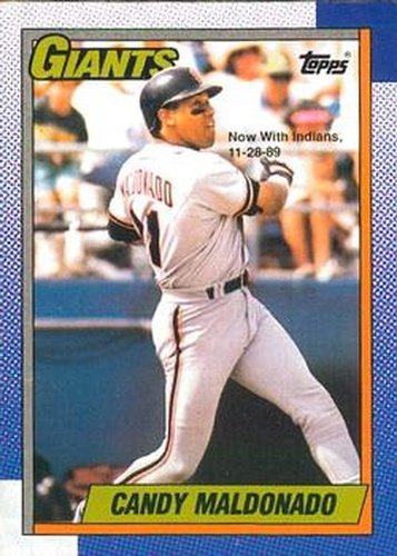 #628 Candy Maldonado - Cleveland Indians - 1990 O-Pee-Chee Baseball