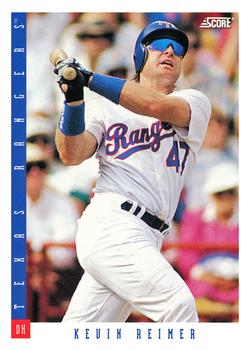#628 Kevin Reimer - Texas Rangers - 1993 Score Baseball