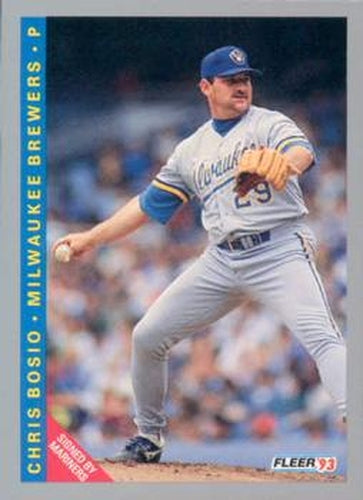 #628 Chris Bosio - Seattle Mariners - 1993 Fleer Baseball