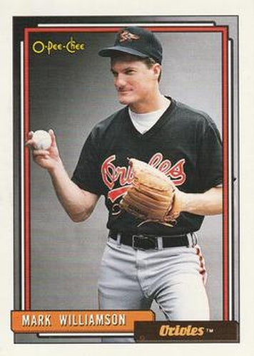 #628 Mark Williamson - Baltimore Orioles - 1992 O-Pee-Chee Baseball