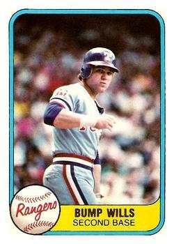 #628 Bump Wills - Texas Rangers - 1981 Fleer Baseball