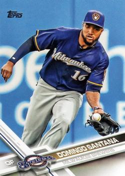 #628 Domingo Santana - Milwaukee Brewers - 2017 Topps Baseball