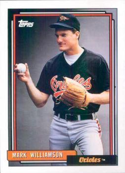 #628 Mark Williamson - Baltimore Orioles - 1992 Topps Baseball