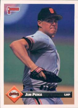 #628 Jim Pena - San Francisco Giants - 1993 Donruss Baseball