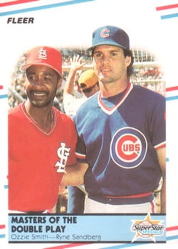 #628 Ozzie Smith / Ryne Sandberg - St. Louis Cardinals / Chicago Cubs - 1988 Fleer Baseball