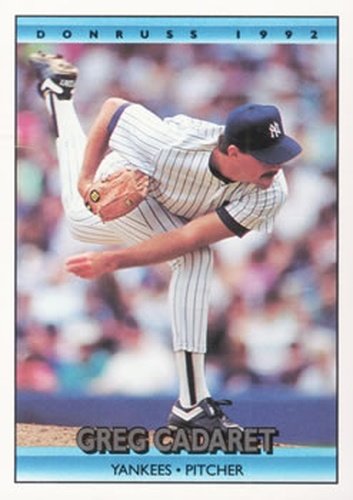 #628 Greg Cadaret - New York Yankees - 1992 Donruss Baseball