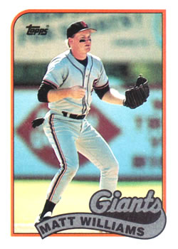 #628 Matt Williams - San Francisco Giants - 1989 Topps Baseball