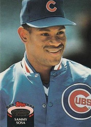 #628 Sammy Sosa - Chicago Cubs - 1992 Stadium Club Baseball