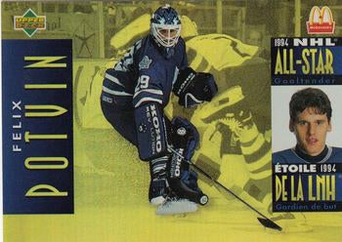 #McD-14 Felix Potvin - Toronto Maple Leafs - 1994-95 Upper Deck McDonald's Hockey