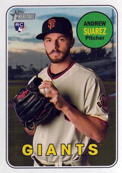 #629 Andrew Suarez - San Francisco Giants - 2018 Topps Heritage Baseball