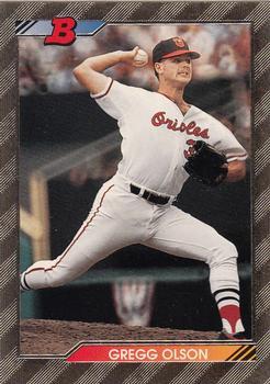 #629 Gregg Olson - Baltimore Orioles - 1992 Bowman Baseball