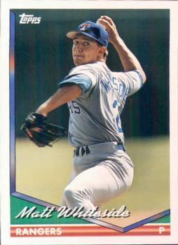 #629 Matt Whiteside - Texas Rangers - 1994 Topps Baseball
