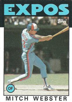 #629 Mitch Webster - Montreal Expos - 1986 Topps Baseball
