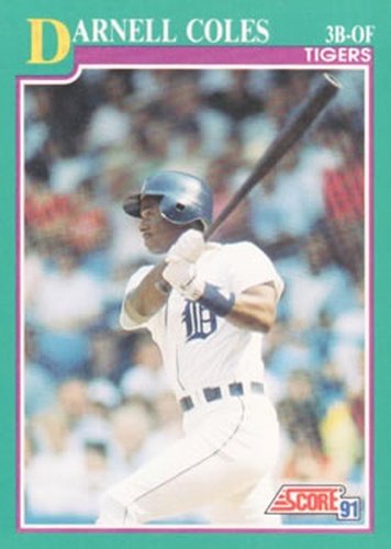 #629 Darnell Coles - Detroit Tigers - 1991 Score Baseball