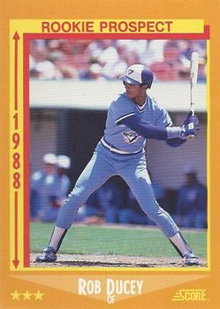 #629 Rob Ducey - Toronto Blue Jays - 1988 Score Baseball