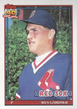 #629 Wes Gardner - Boston Red Sox - 1991 Topps Baseball