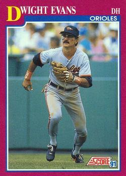 #62T Dwight Evans - Baltimore Orioles - 1991 Score Rookie & Traded Baseball