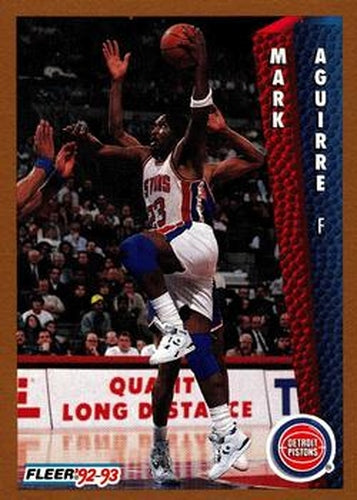 #62 Mark Aguirre - Detroit Pistons - 1992-93 Fleer Basketball