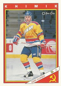 #62R Igor Vlanov - Khimik Voskresensk - 1991-92 O-Pee-Chee Hockey - Sharks & Russians