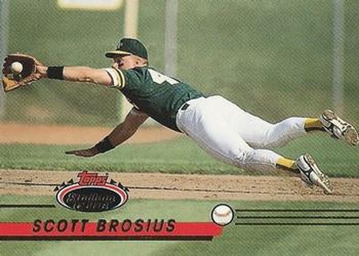 #62 Scott Brosius - Oakland Athletics - 1993 Stadium Club Baseball