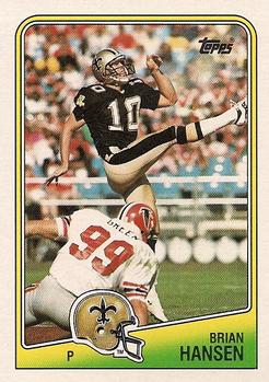#62 Brian Hansen - New Orleans Saints - 1988 Topps Football
