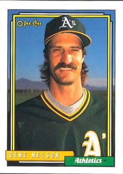#62 Gene Nelson - Oakland Athletics - 1992 O-Pee-Chee Baseball
