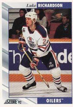 #62 Luke Richardson - Edmonton Oilers - 1992-93 Score USA Hockey