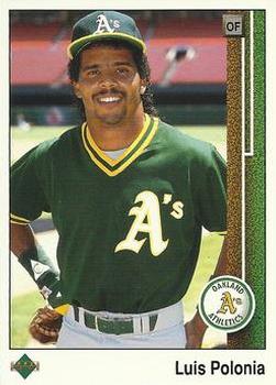 #162 Luis Polonia - Oakland Athletics - 1989 Upper Deck Baseball